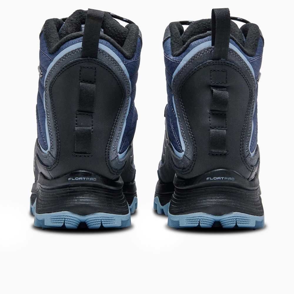 Botas De Senderismo Merrell Moab Speed Thermo Mid Hombre Azules Oscuro | México-6743680