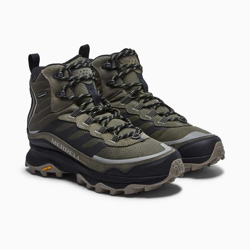 Botas De Senderismo Merrell Moab Speed Thermo Mid Hombre Verde Oliva | México-7496280