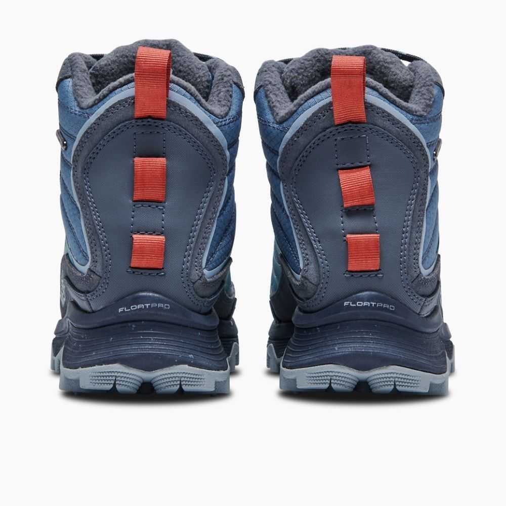 Botas De Senderismo Merrell Moab Speed Thermo Mid Mujer Azules Oscuro | México-7696232