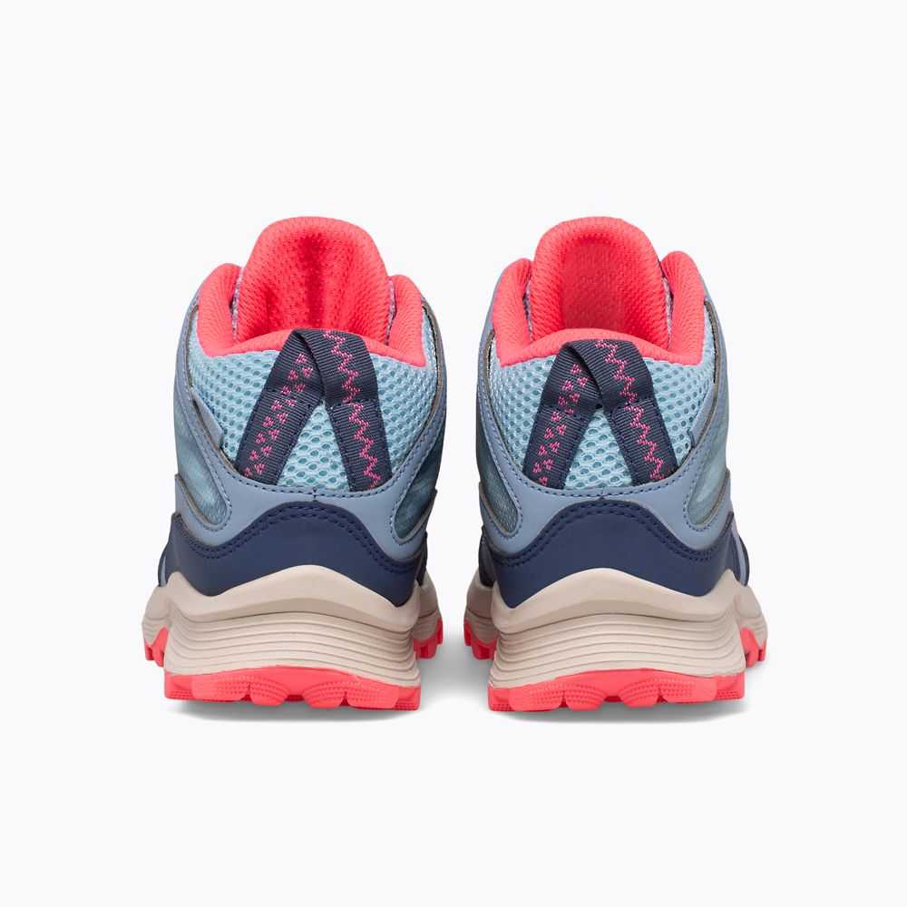 Botas Impermeables Merrell Moab Speed Mid Niña Azules Coral | México-3692670