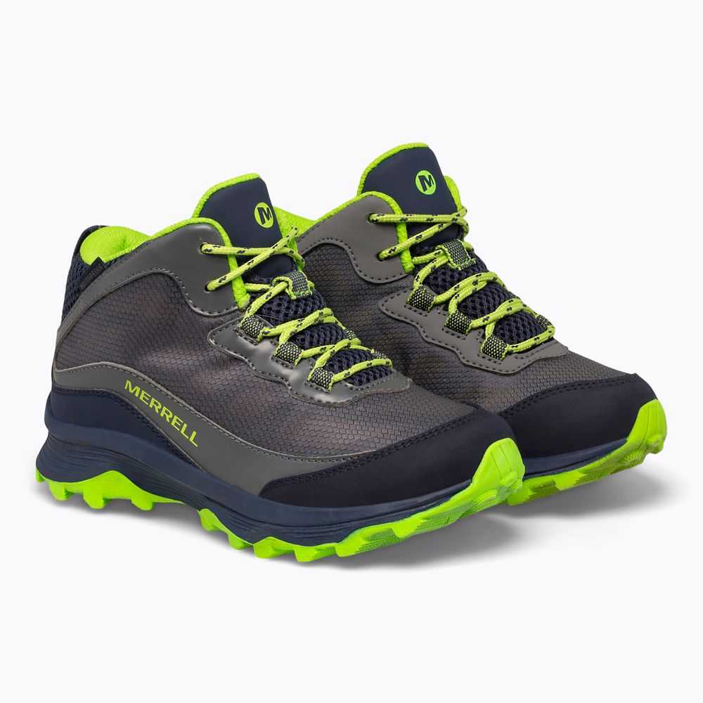 Botas Impermeables Merrell Moab Speed Mid Niña Azul Marino Grises Verdes Claro | México-8426703