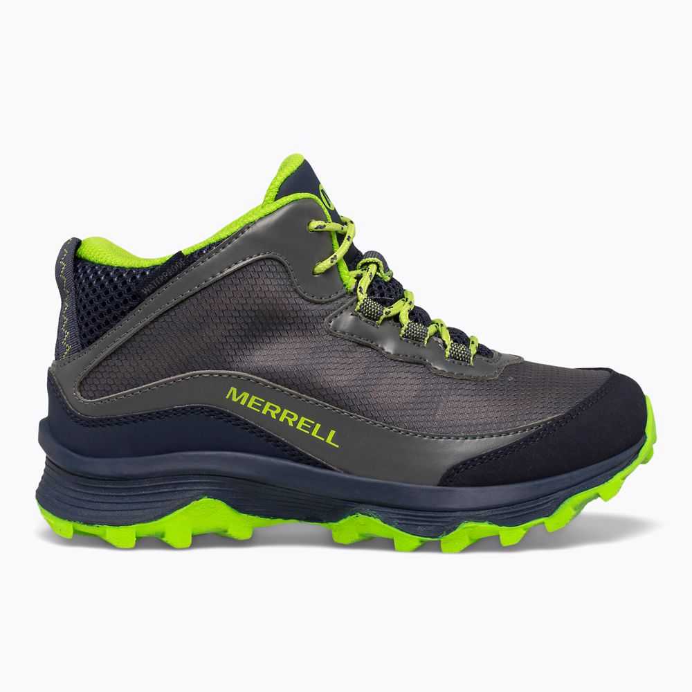 Botas Impermeables Merrell Moab Speed Mid Niña Azul Marino Grises Verdes Claro | México-8426703