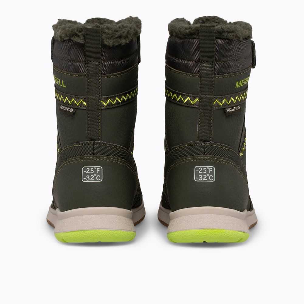 Botas Impermeables Merrell Snow Crush 2.0 Niña Verde Oliva Verdes Claro | México-2968427