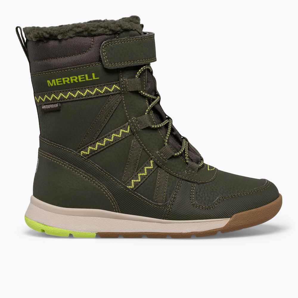 Botas Impermeables Merrell Snow Crush 2.0 Niña Verde Oliva Verdes Claro | México-2968427