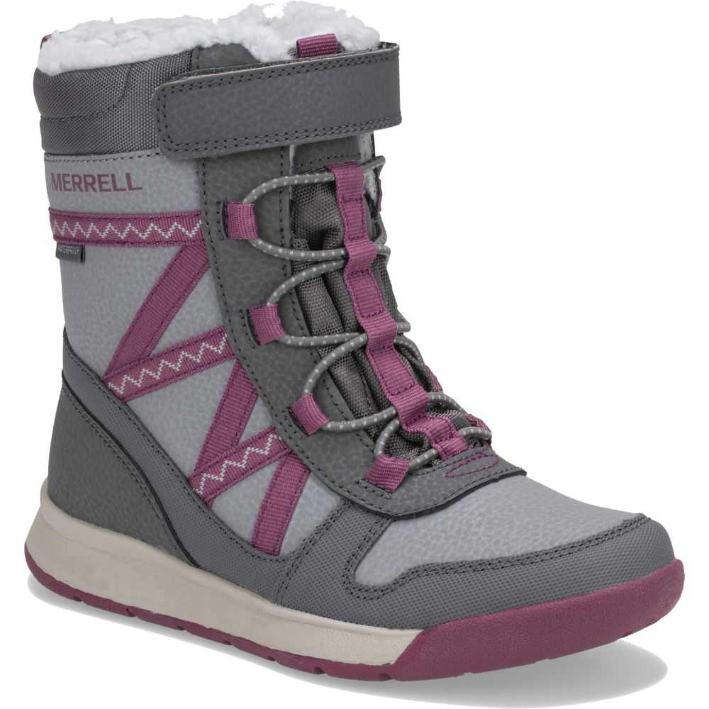 Botas Impermeables Merrell Snow Crush 2.0 Niña Grises Fucsia | México-7463620