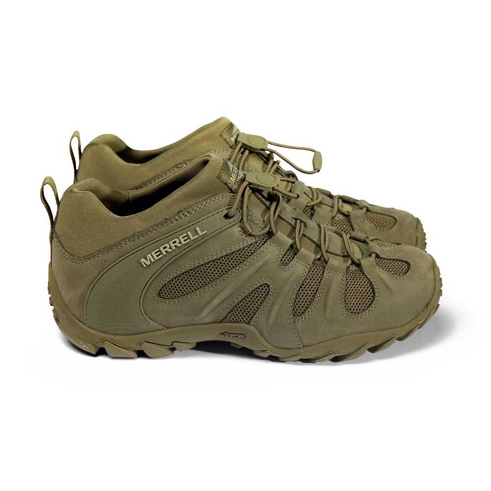 Botas Militares Merrell Cham 8 Stretch Tactical Hombre Verde Oliva Oscuro | México-4038762