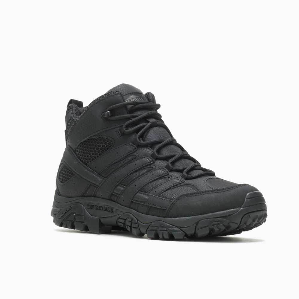 Botas Militares Merrell Moab 2 Mid Tactical Hombre Negros | México-0668479