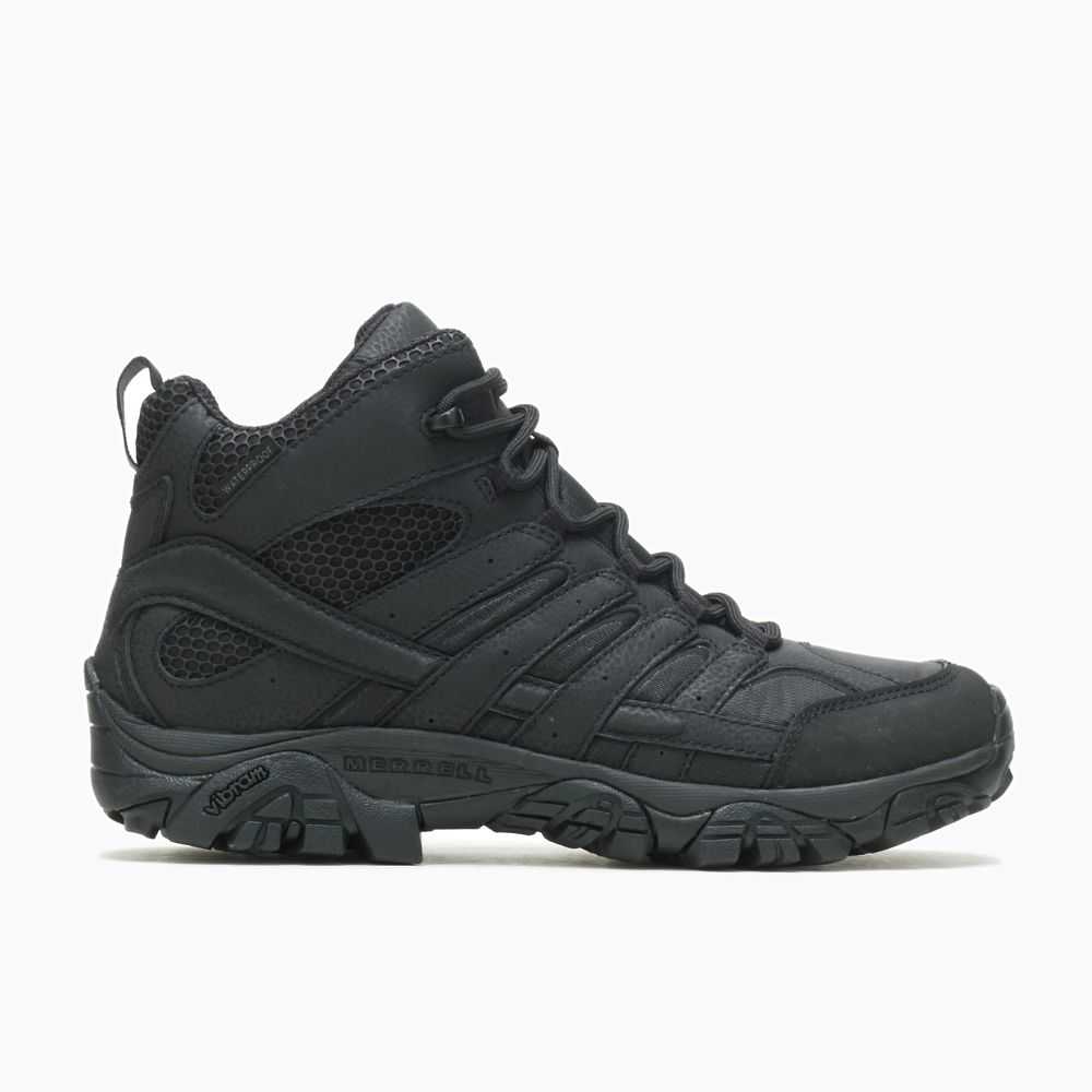 Botas Militares Merrell Moab 2 Mid Tactical Hombre Negros | México-0668479