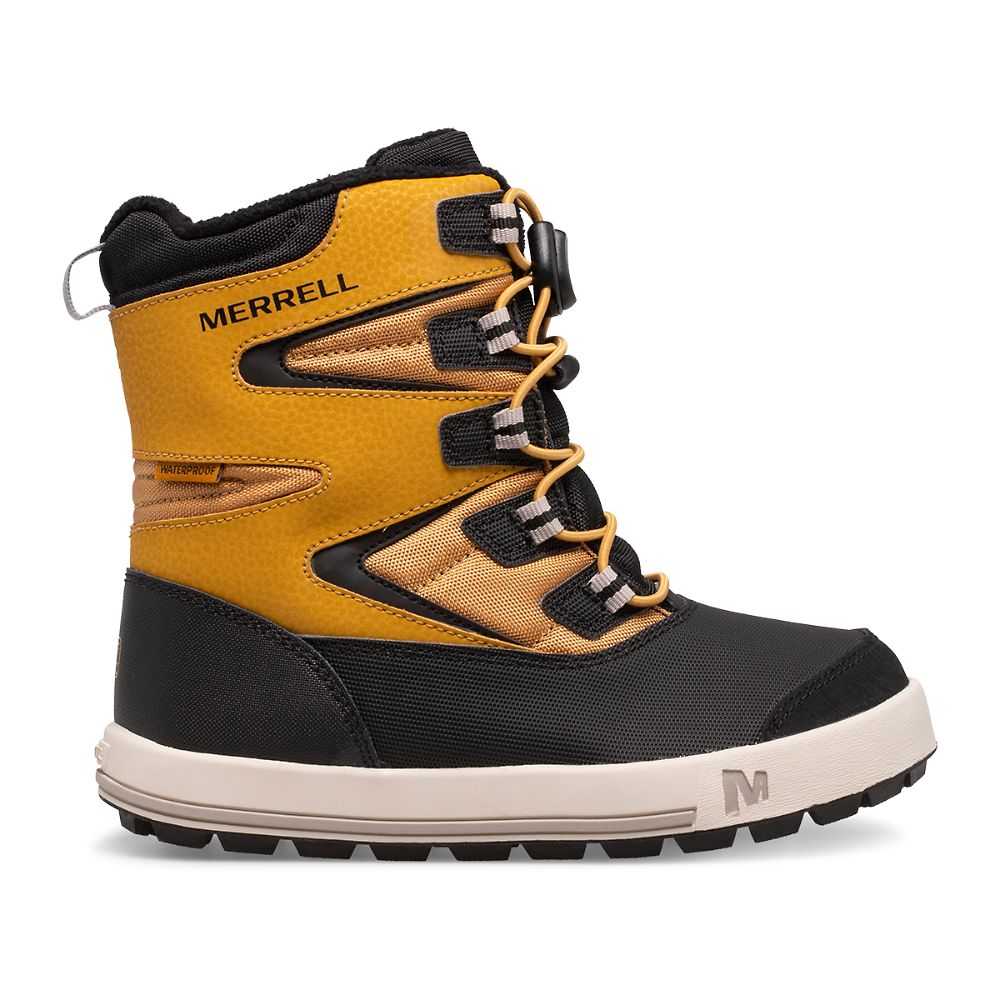 Botas Nieve Merrell Snow Bank 3.0 Niña Marrom Amarillos Negros | México-4092678