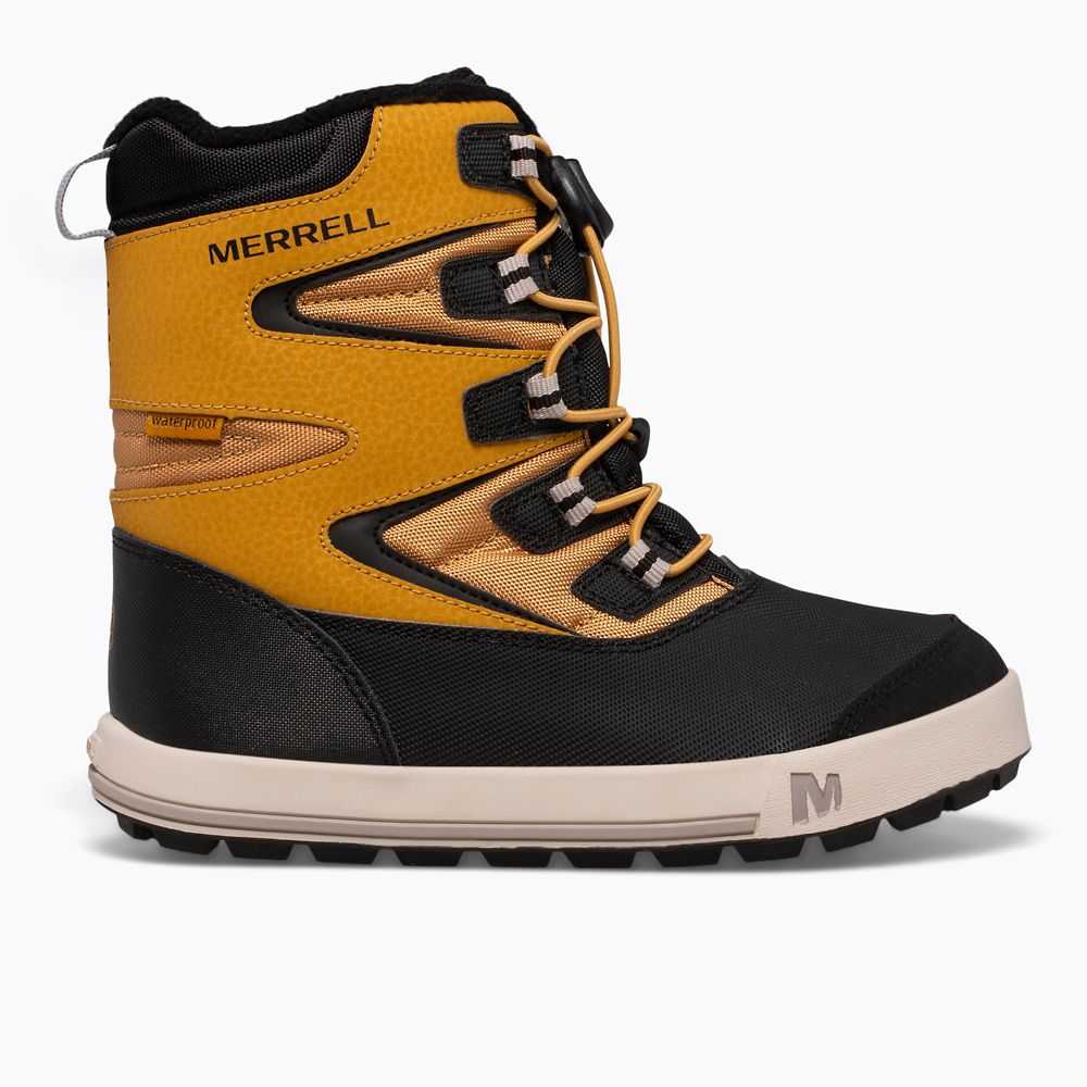 Botas Nieve Merrell Snow Bank 3.0 Niña Marrom Amarillos Negros | México-4092678