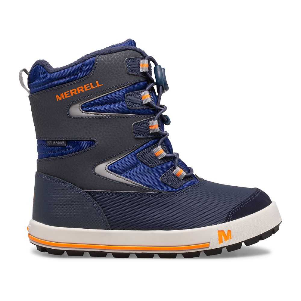 Botas Nieve Merrell Snow Bank 3.0 Niño Azul Marino Naranjas | México-2076482