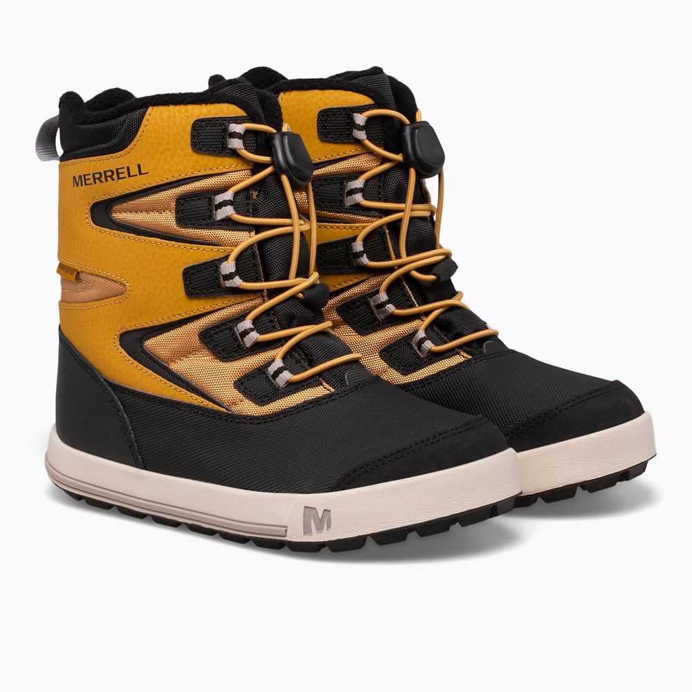 Botas Nieve Merrell Snow Bank 3.0 Niño Marrom Amarillos Negros | México-4766202