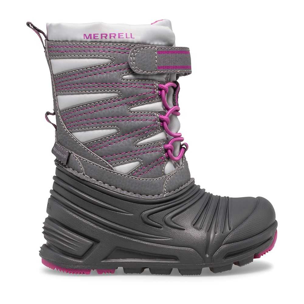 Botas Nieve Merrell Snow Quest Lite 3.0 Niño Grises Fucsia | México-4026867