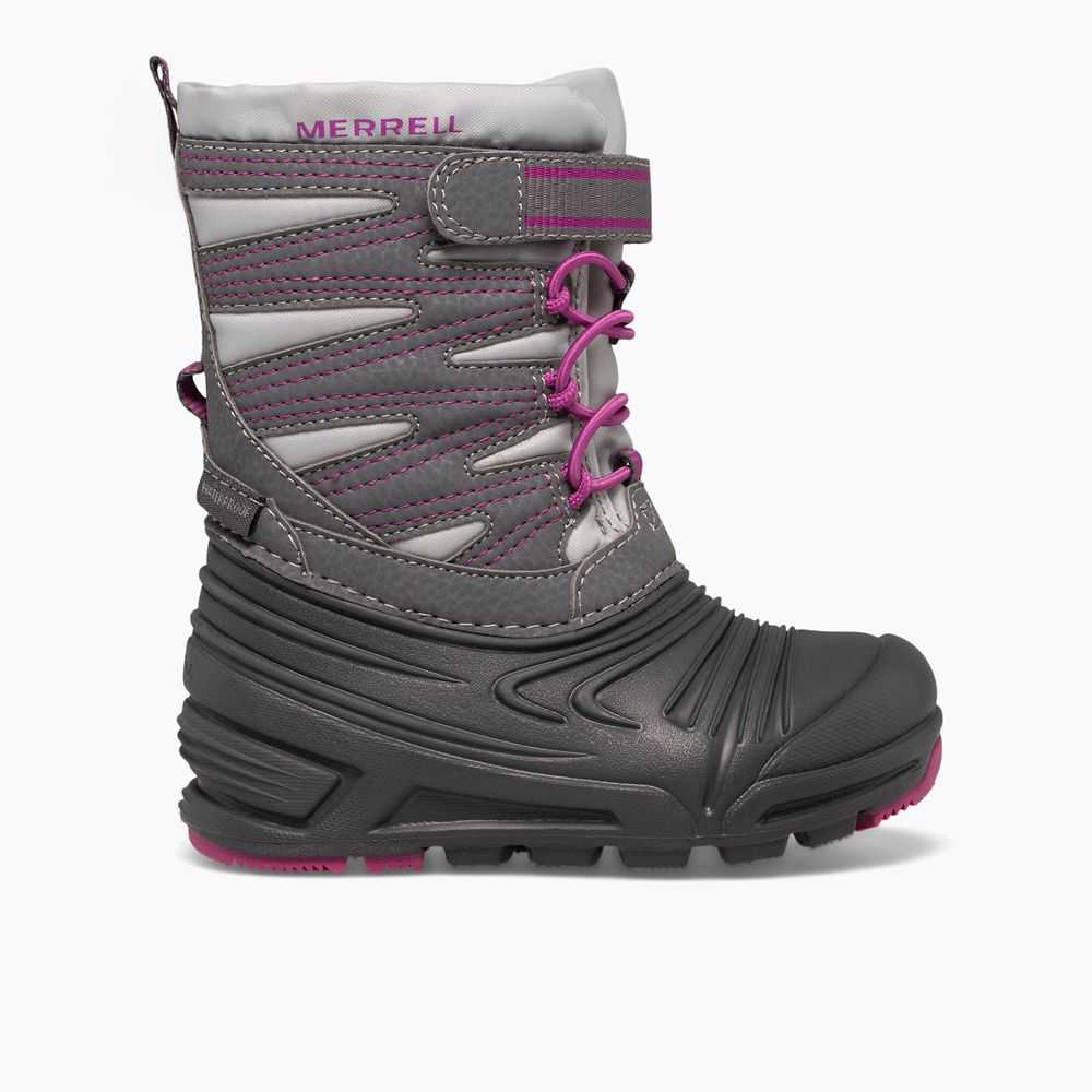 Botas Nieve Merrell Snow Quest Lite 3.0 Niño Grises Fucsia | México-4026867