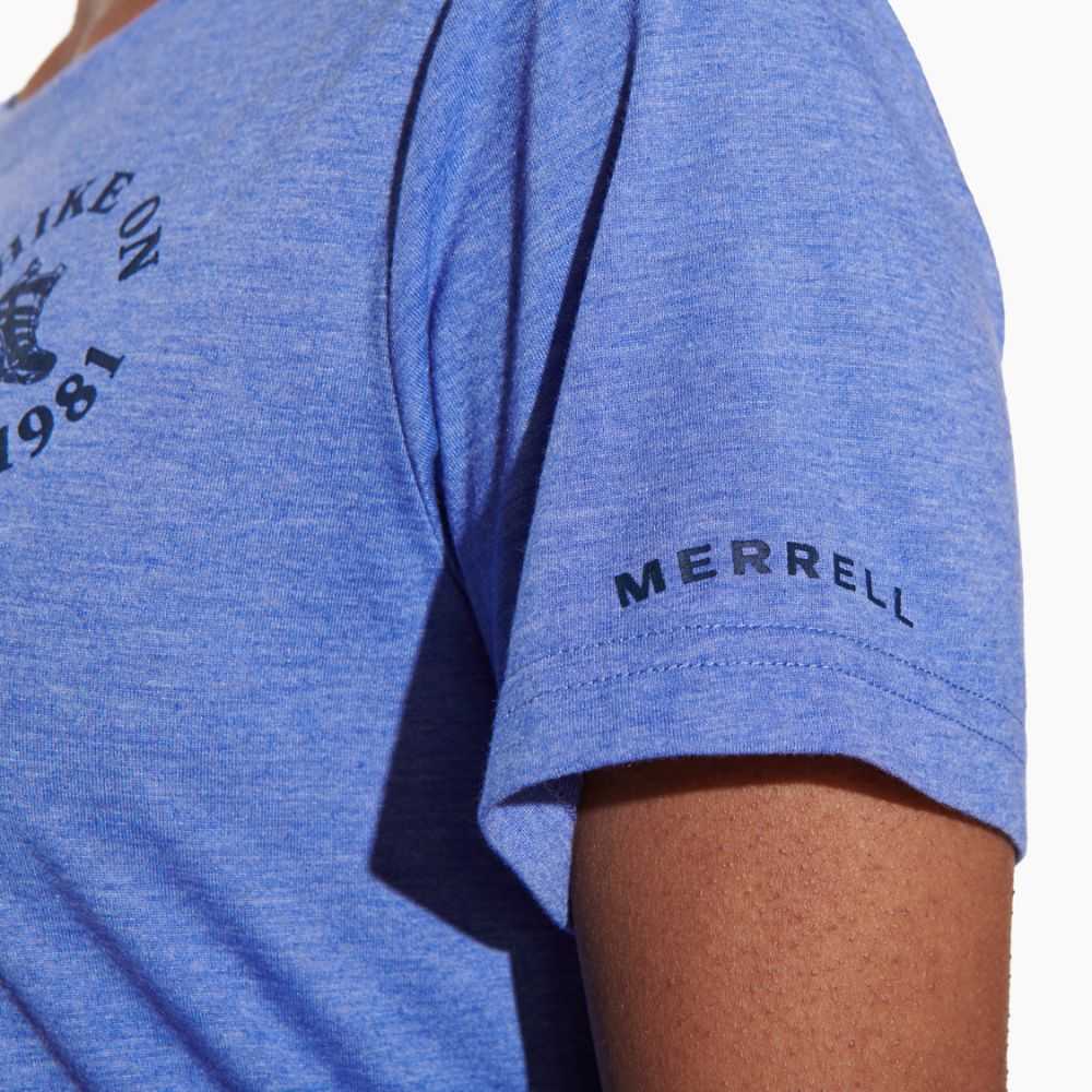 Camisas Merrell Hike Mujer Azules | México-7649326