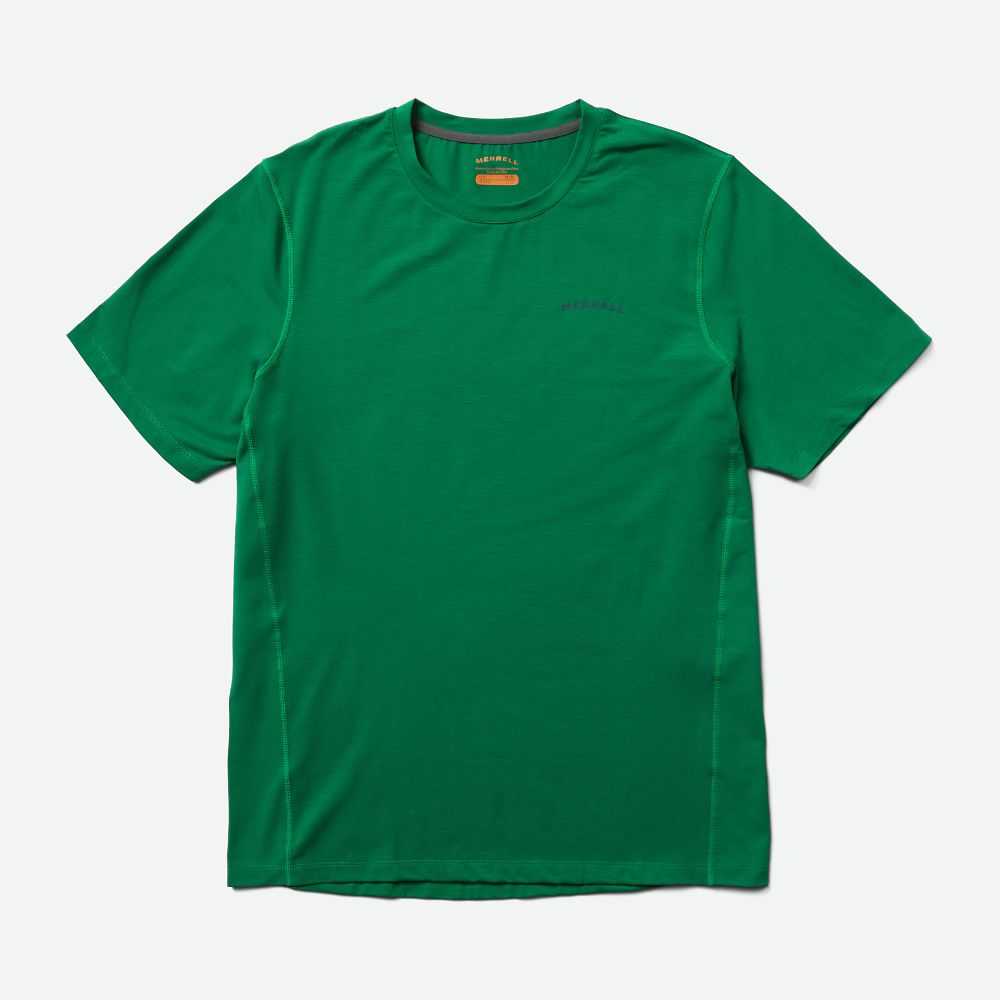 Camisas Merrell Tencel Hombre Verdes | México-6327084