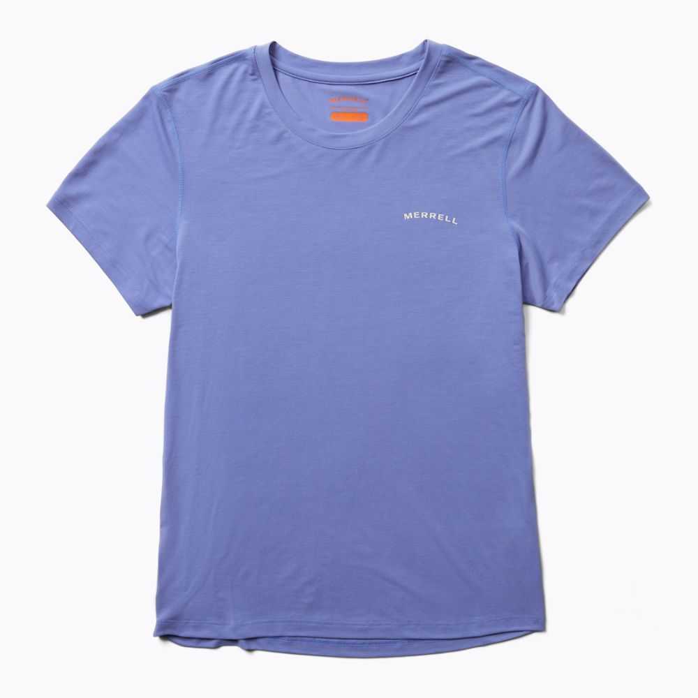 Camisas Merrell Tencel Mujer Azules | México-0286297