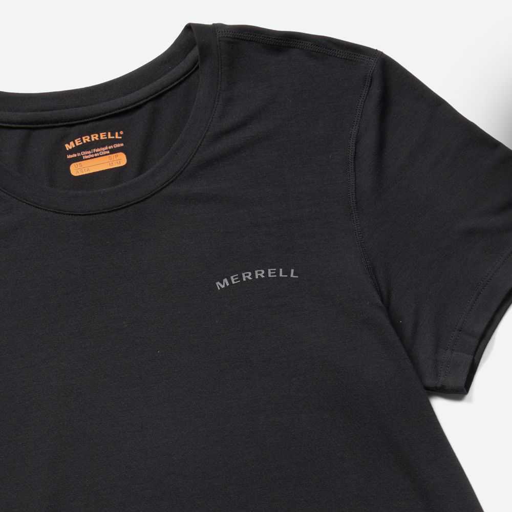 Camisas Merrell Tencel Mujer Negros | México-8204269