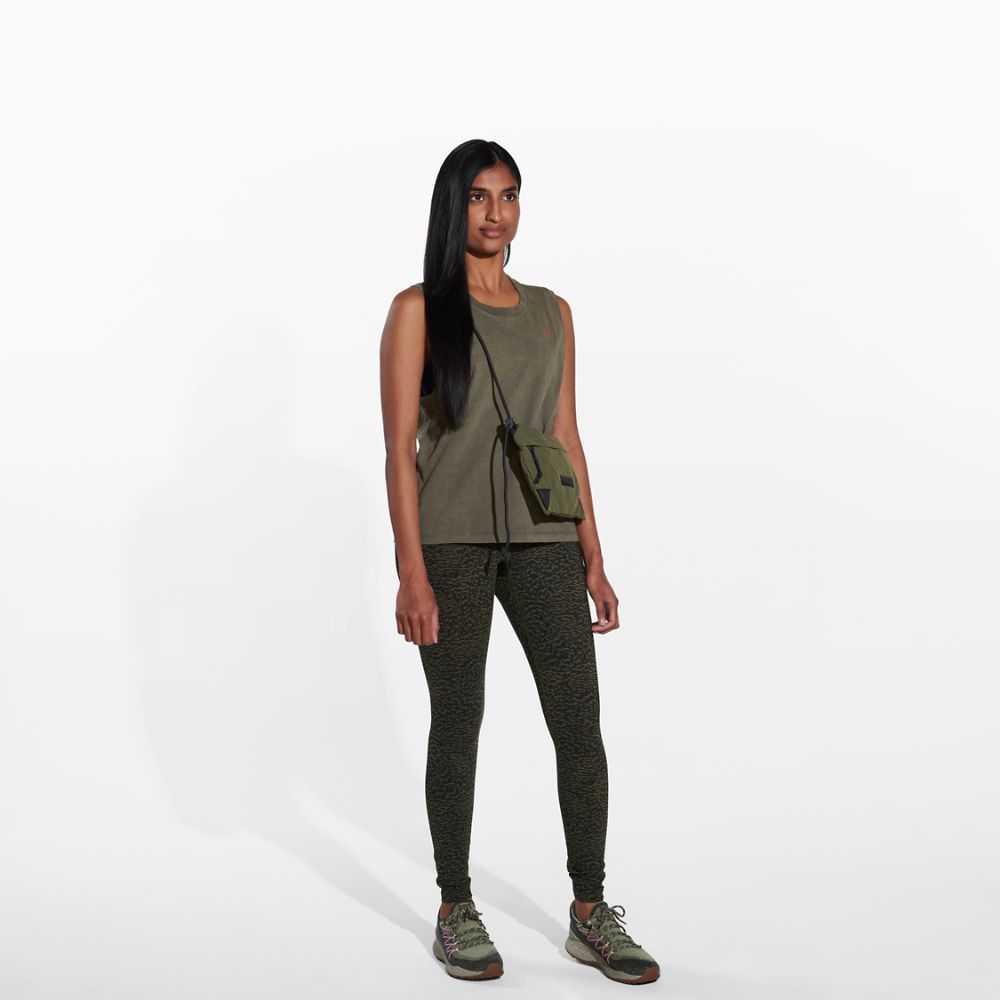 Camisetas Sin Mangas Merrell Sunbaked Mujer Verde Oliva | México-6924673