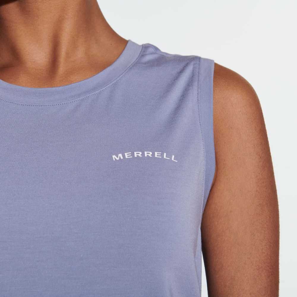 Camisetas Sin Mangas Merrell Tencel Mujer Plateados | México-8702693