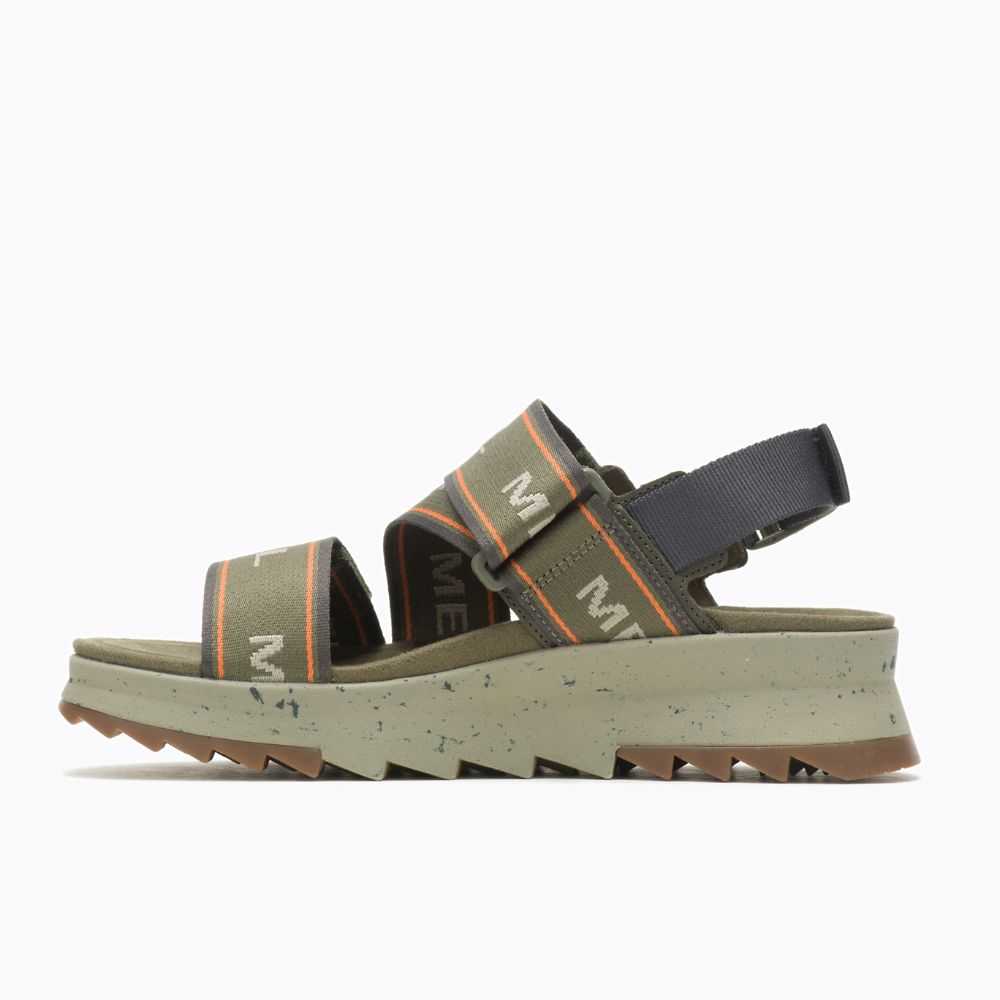 Sandalias Merrell Alpine Cush Backstrap Mujer Verde Oliva | México-8427632