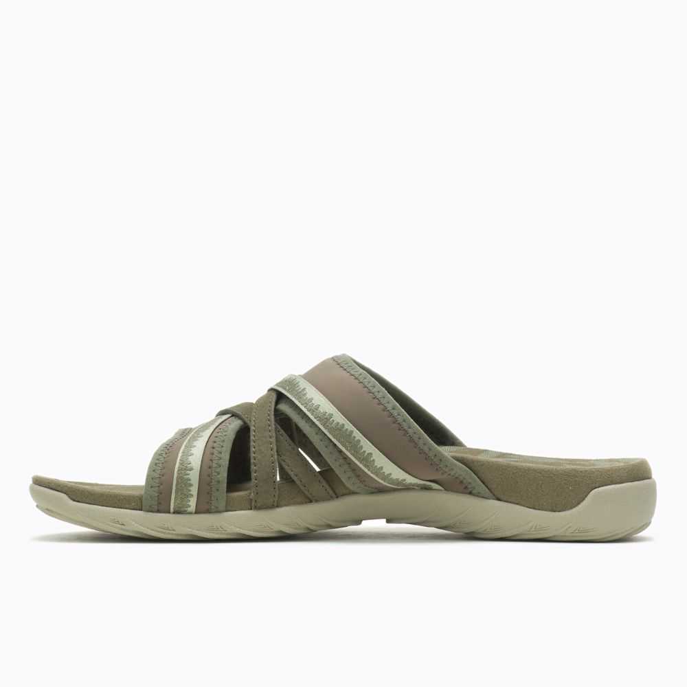 Sandalias Merrell Terran 3 Cush Chanclas Mujer Verde Oliva | México-2367824