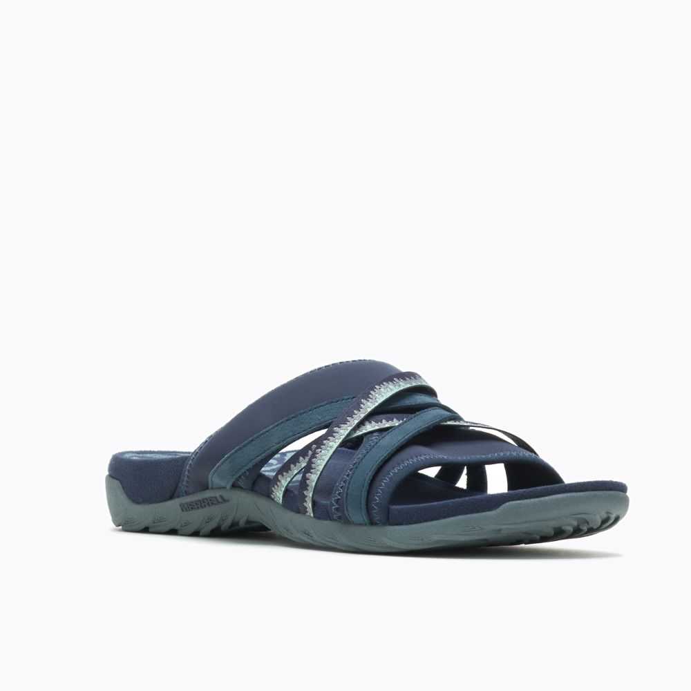 Sandalias Merrell Terran 3 Cush Chanclas Mujer Azul Marino | México-4960732