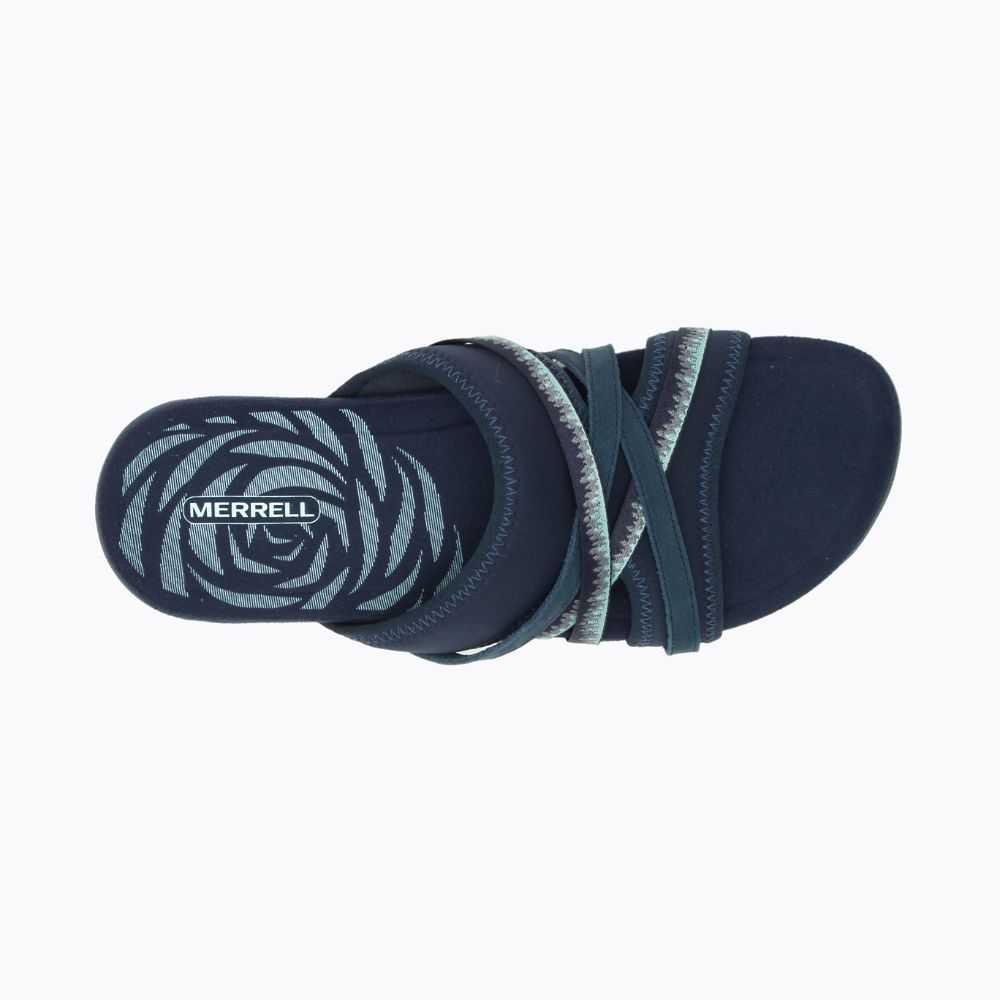 Sandalias Merrell Terran 3 Cush Chanclas Mujer Azul Marino | México-4960732