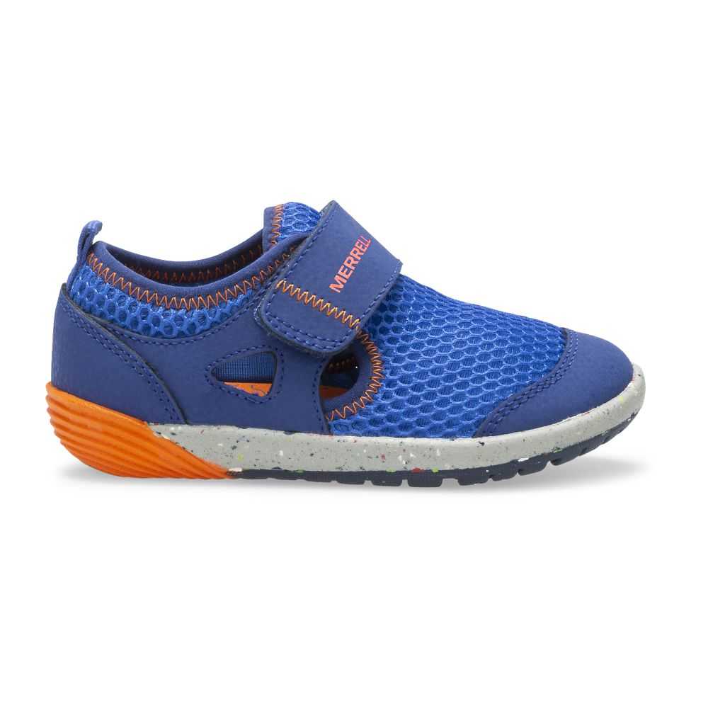 Tenis Merrell Bare Steps® H2O Niño Azules Naranjas | México-3607269