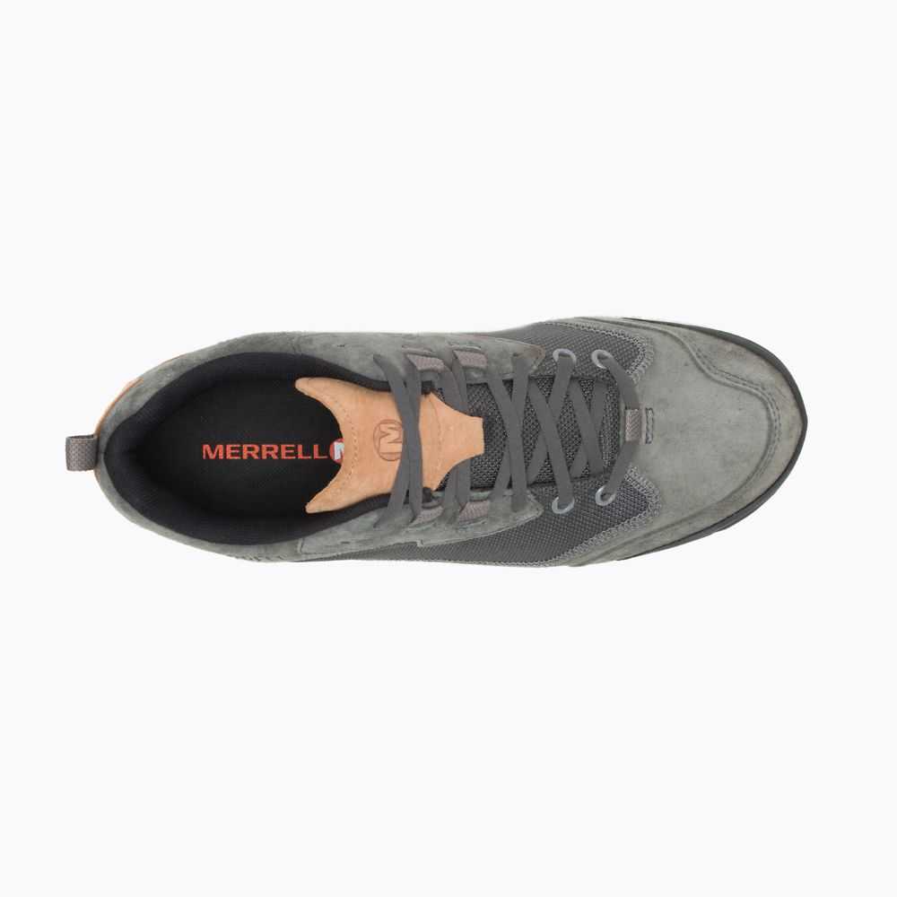 Tenis Merrell Burnt Rock Travel Gamuza Hombre Grises | México-6760328