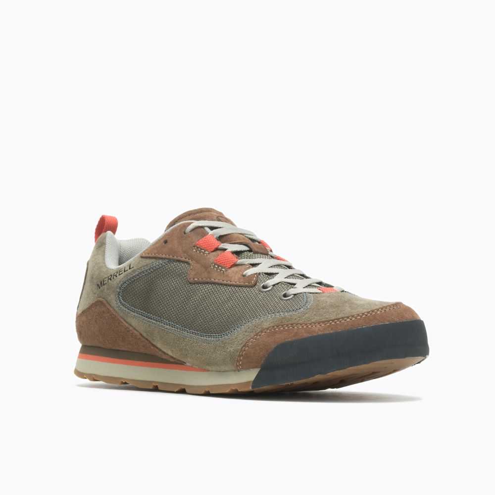 Tenis Merrell Burnt Rock Travel Gamuza Hombre Verde Oliva | México-9632487