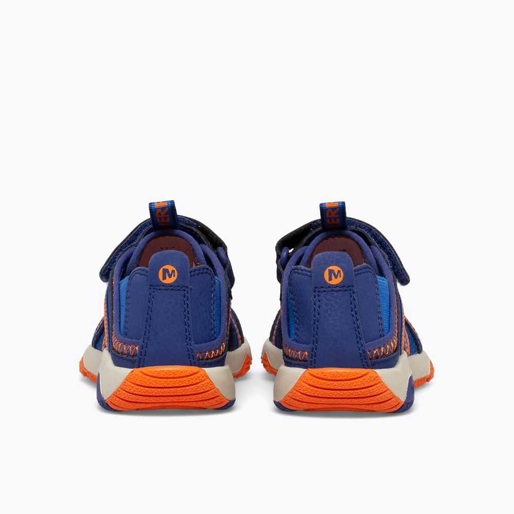 Tenis Merrell Hydro Free Roam Niño Azul Marino Naranjas | México-3662724