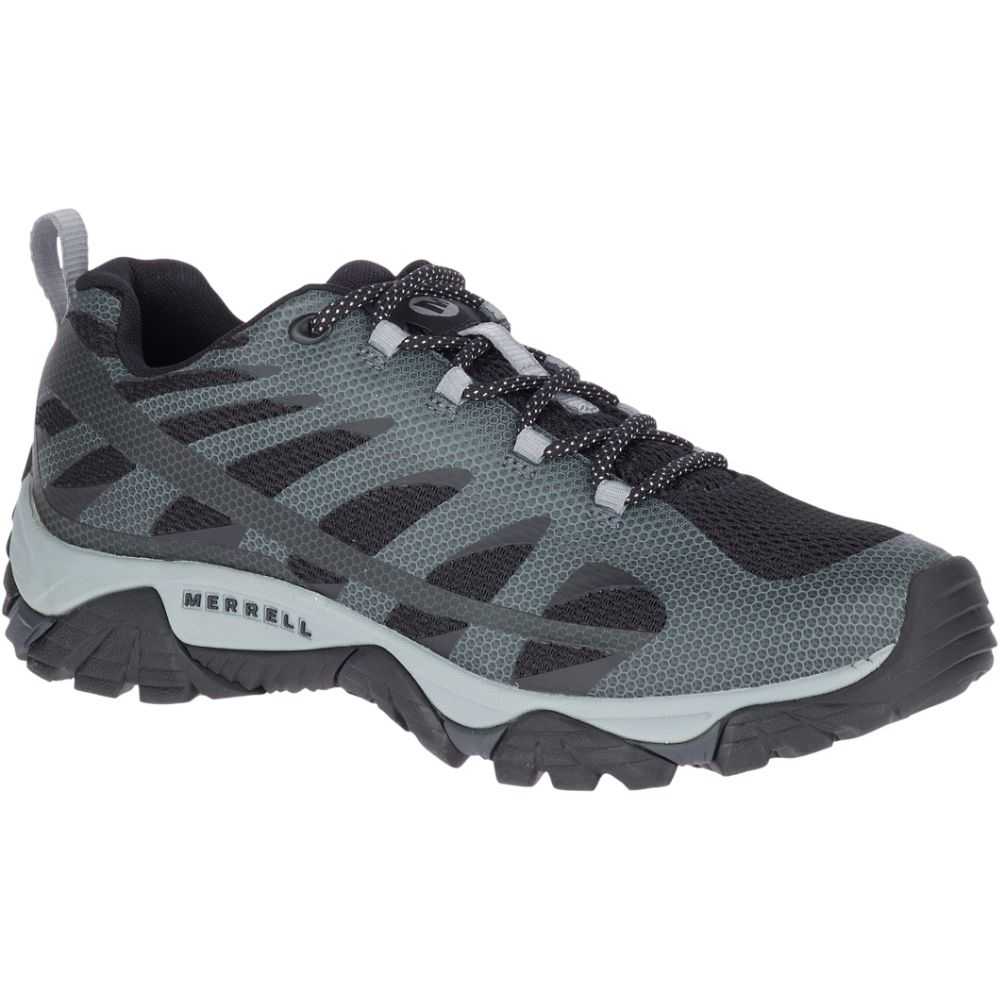 Tenis Merrell Moab Edge 2 Anchos Hombre Negros | México-6362947