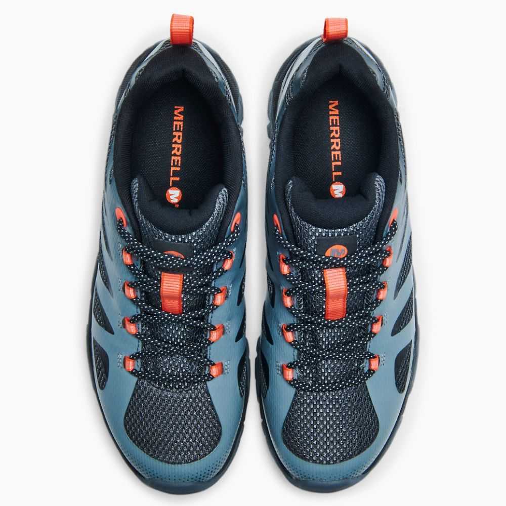 Tenis Merrell Moab Edge 2 Anchos Hombre Azules Oscuro | México-6703228