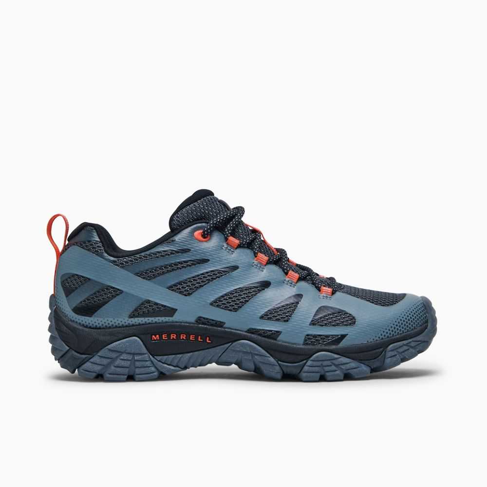 Tenis Merrell Moab Edge 2 Anchos Hombre Azules Oscuro | México-6703228