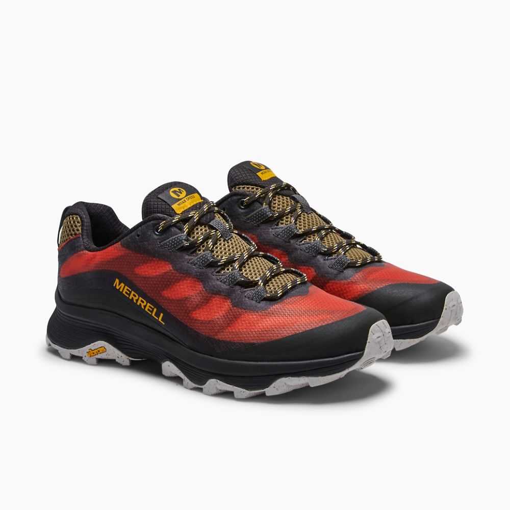 Tenis Merrell Moab Speed Anchos Hombre Naranjas | México-3267048