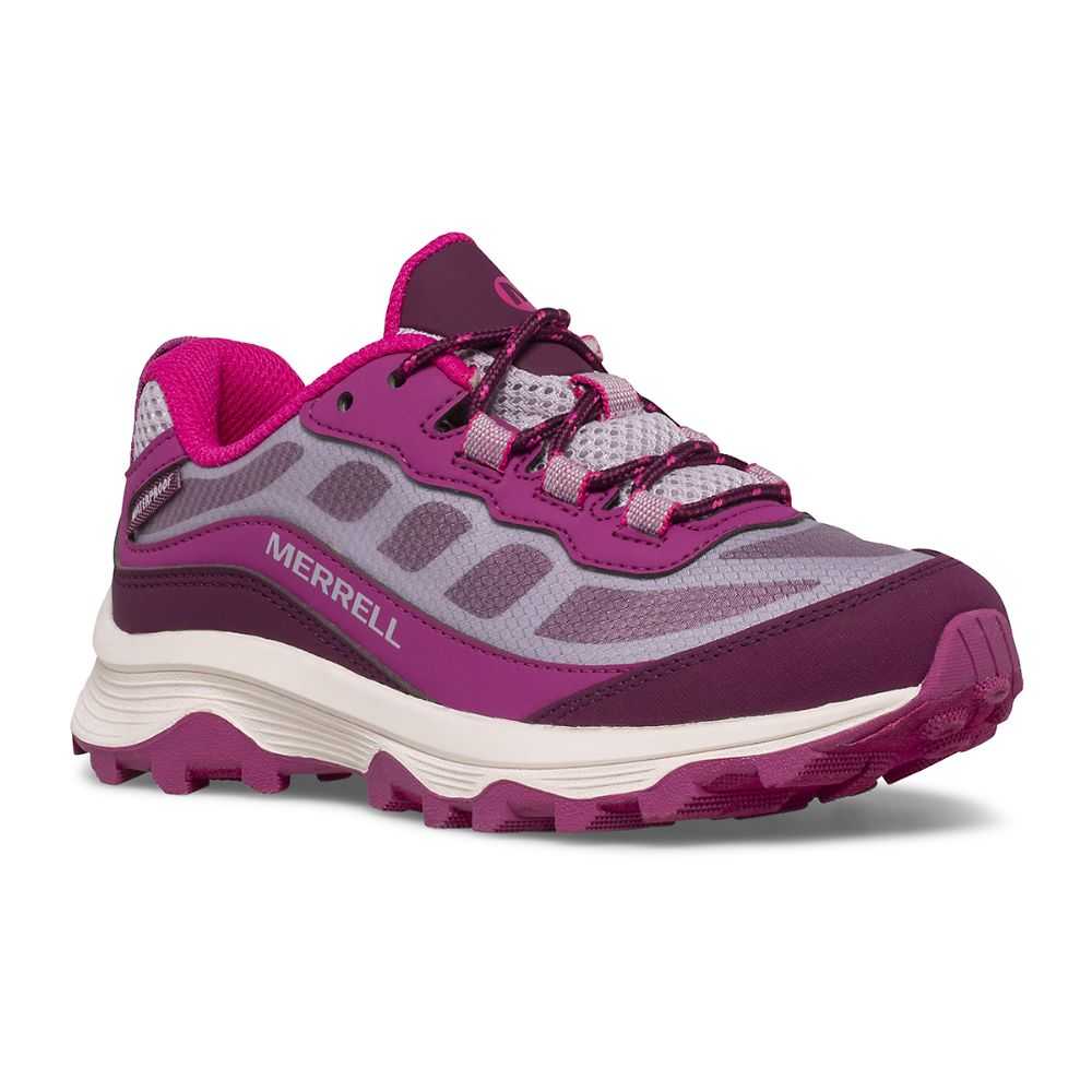 Tenis Merrell Moab Speed Low Niña Grises Fucsia | México-6047396