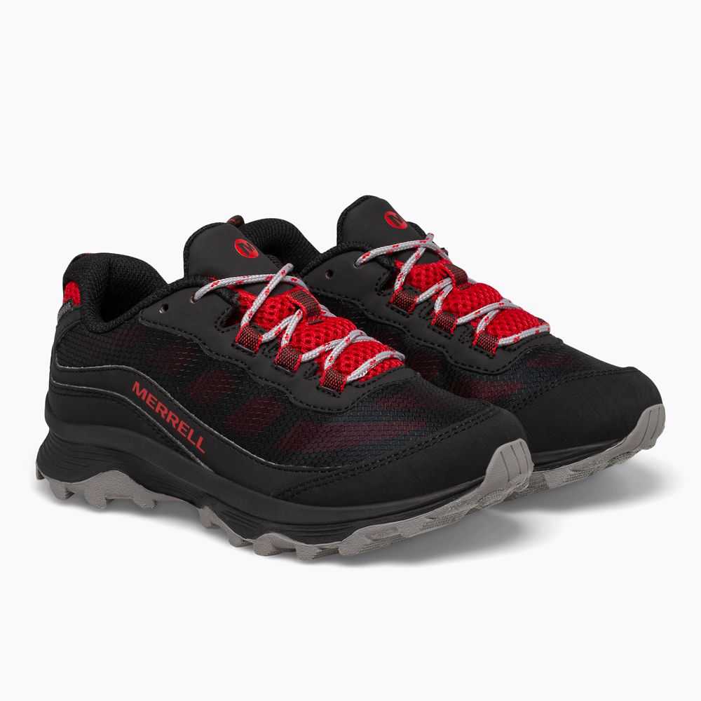 Tenis Merrell Moab Speed Low Niño Grises Negros Rojos | México-6403272