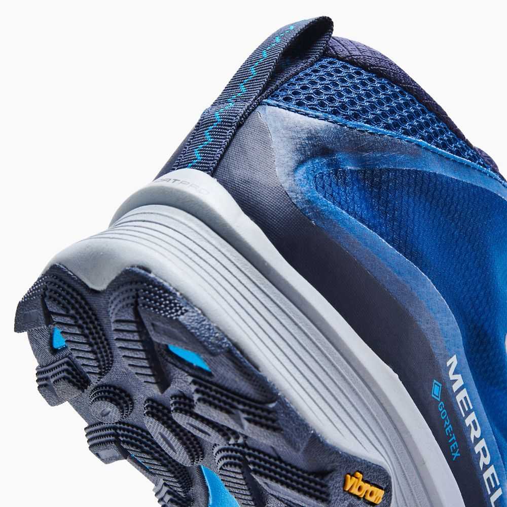 Tenis Merrell Moab Speed Mid GORE-TEX® Hombre Azul Marino | México-2603248