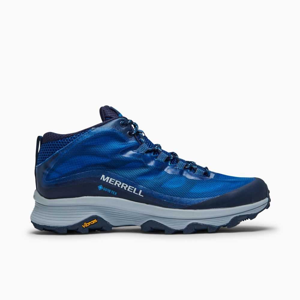 Tenis Merrell Moab Speed Mid GORE-TEX® Hombre Azul Marino | México-2603248