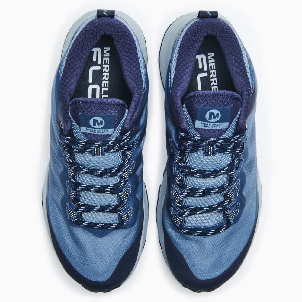 Tenis Merrell Moab Speed Mid GORE-TEX® Mujer Azul Marino | México-2637048