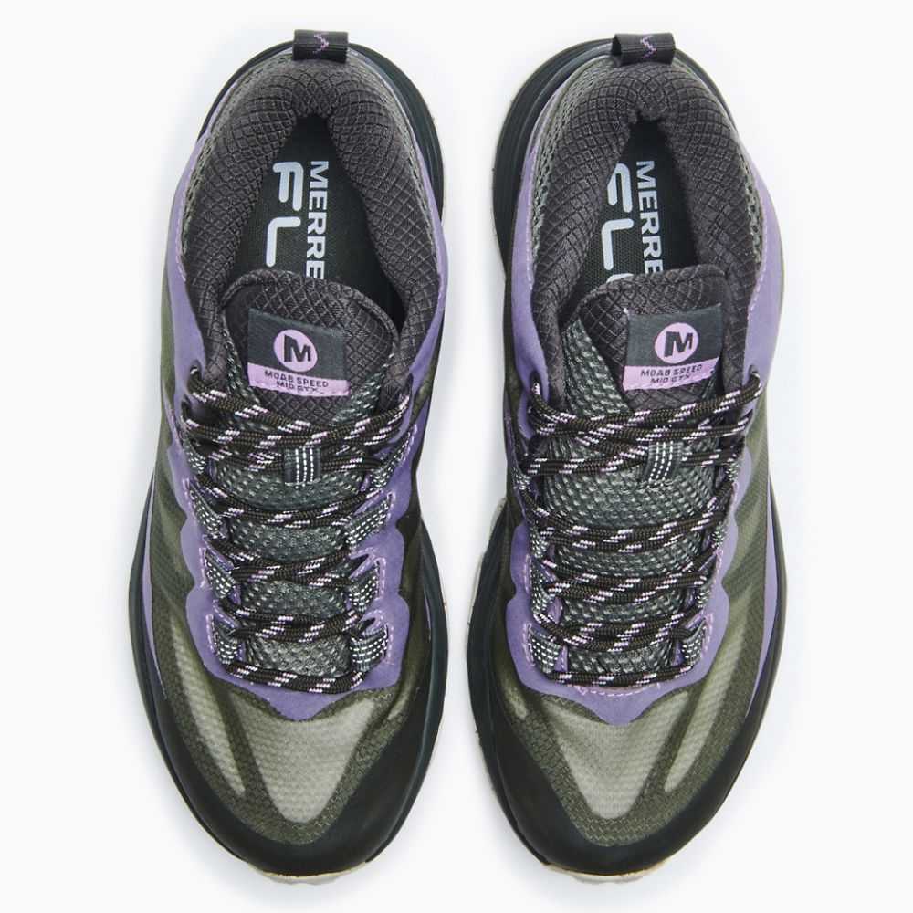 Tenis Merrell Moab Speed Mid GORE-TEX® Mujer Verdes Oscuro | México-8039