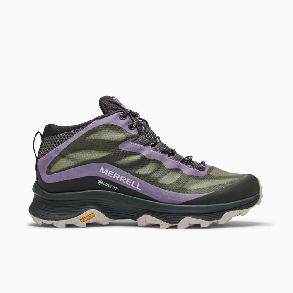 Tenis Merrell Moab Speed Mid GORE-TEX® Mujer Verdes Oscuro | México-8039