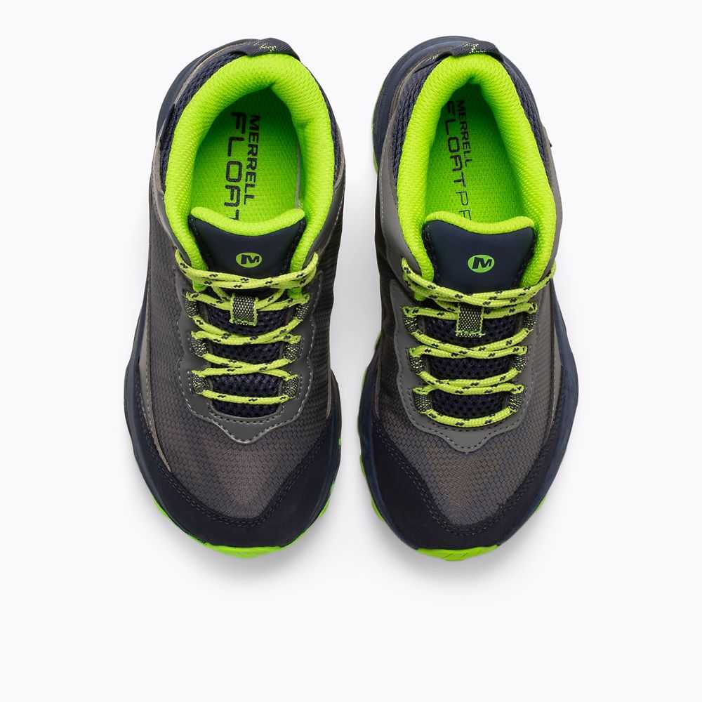 Tenis Merrell Moab Speed Mid Niña Azul Marino Grises Verdes Claro | México-8703692