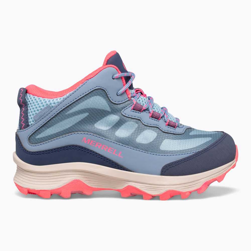 Tenis Merrell Moab Speed Mid Niña Azules Coral | México-0964223