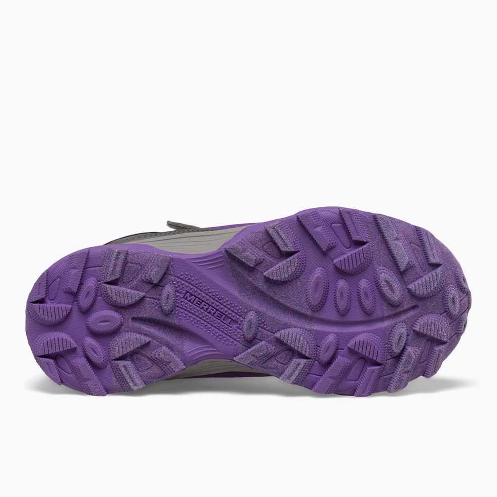 Tenis Merrell Moab Speed Mid Niña Grises Rosas Morados | México-8364790