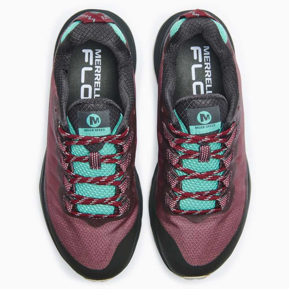 Tenis Merrell Moab Speed Mujer Vino | México-0723968