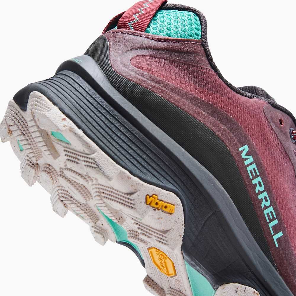 Tenis Merrell Moab Speed Mujer Vino | México-0723968