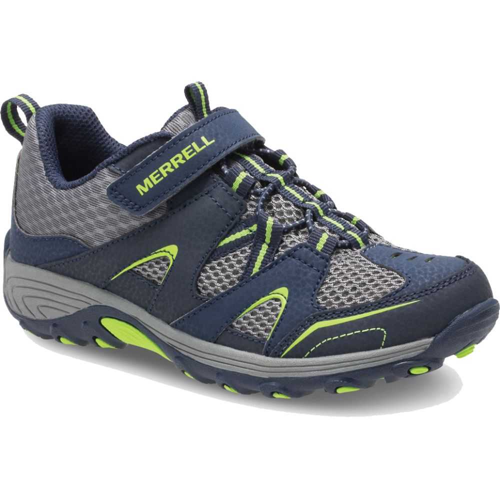 Tenis Merrell Trail Chaser Niño Azul Marino Verdes | México-9686374