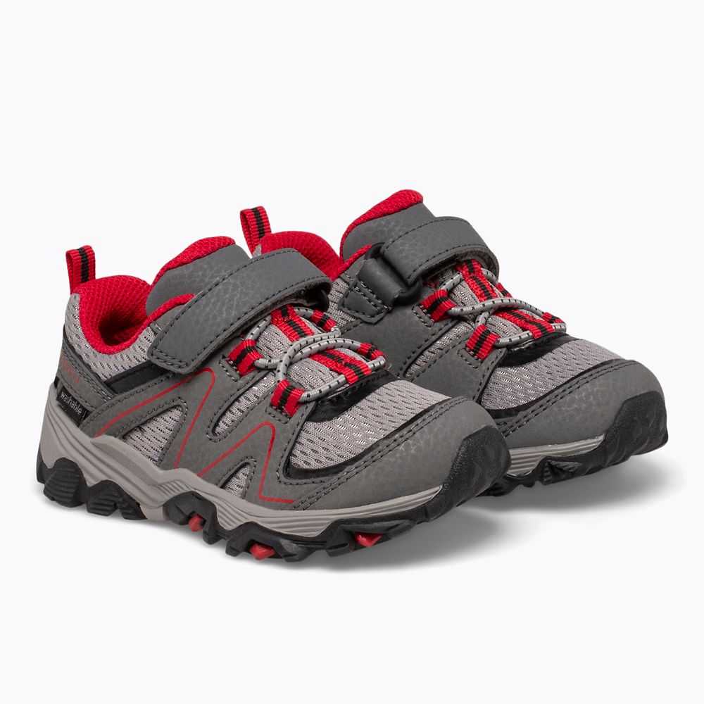 Tenis Merrell Trail Quest Niño Grises Rojos Negros | México-4960228